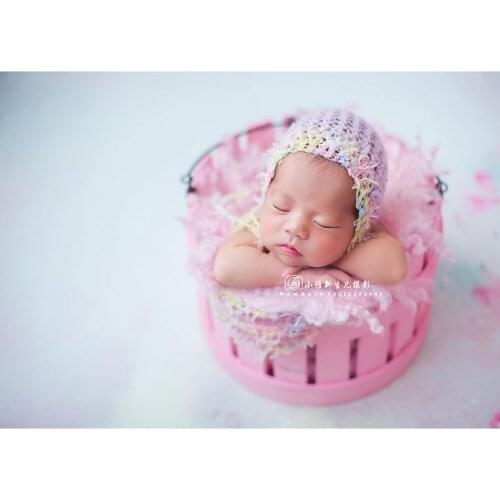 Knit mohair hat Baby Photo props Crochet baby lace bonnet photography props Handknitted mohair bonnet props