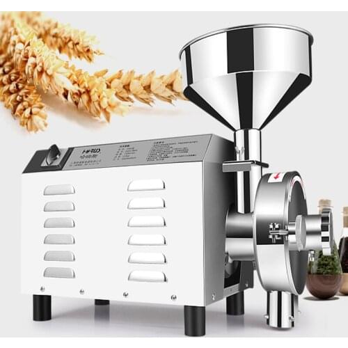 High Quality 2000W Electric Stainless Steel Grain Grinder Wheat Grain Grinding Machine Commercial Herb Medicine Sprayer Type