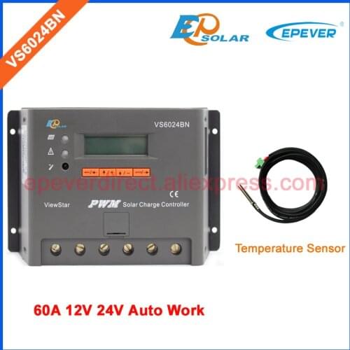 Charger Battery Controller with Temperature sensor VS6024BN 60A 60amps PWM EPEVER EPSolar Solar panels system regulator