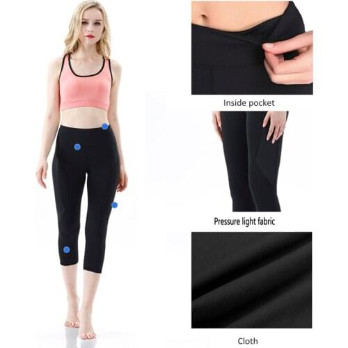 Womens High Waist Yoga Pants Sports High Stretch Sportswear Gym Leggings Cropped Pants Tight Pants Women Movement Wraps Leg