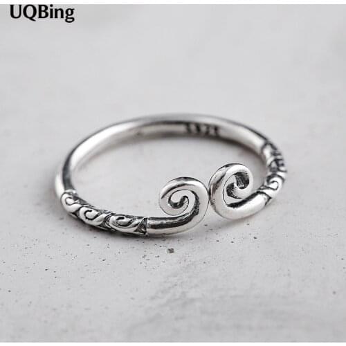 Top Quality 925 Sterling Silver Rings Open Retro S925 Jewelry Ring For Girl Women Rings Gift Jewelry Free Shipping