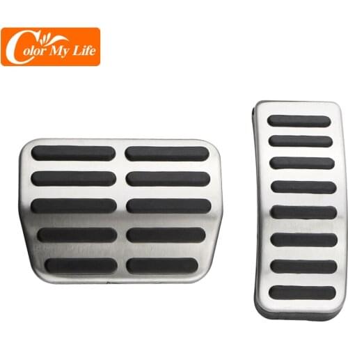 1 Set Stainless Steel Car Gas Brake Pedals for VW Polo 6N 1996-1999 6N2 2000-2002 for 9N / 9N3 2002-2009 for VW Polo 6R 2009