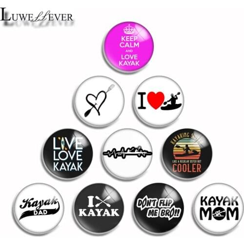 10mm 12mm 14mm 16mm 20mm 25mm 500 Love Kayak Mix Round Glass Cabochon Jewelry Finding 18mm Snap Button Charm Bracelet