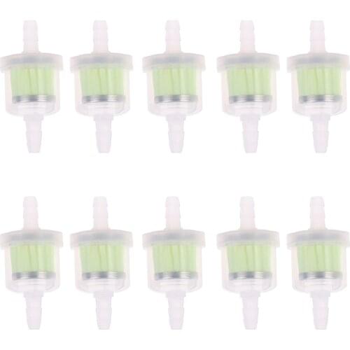 10pcs Universal Motorcycle Gasoline Gas Fuel Gasoline Oil Filter For Scooter Motorcycle Moped Scooter Dirt Bike ATV Fuel Filter