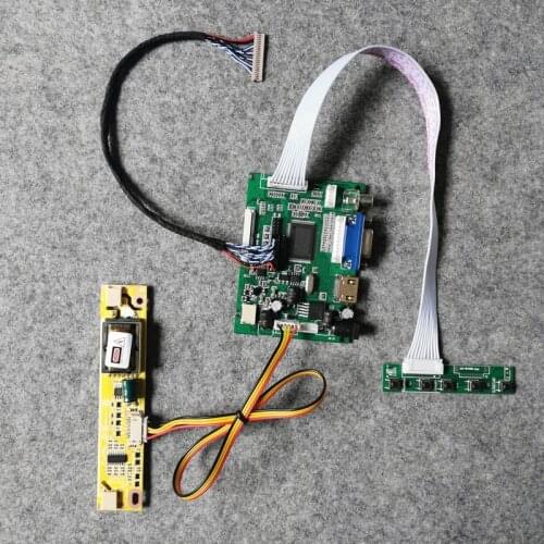 20 Pin LVDS Fit HSD150MX12/HSD150MX14/HSD150MX15/HSD150MX17 screen 1024*768 controller board VGA 2AV 2-CCFL kit LCD monitor