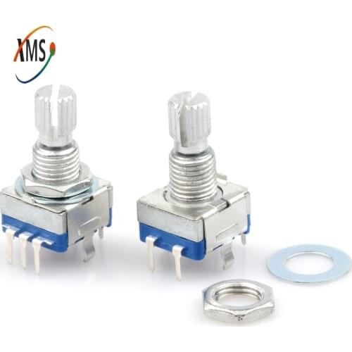 20pcs Plum Handle 15mm Rotary Encoder Coding Switch EC11 Digital Potentiometer 5Pin