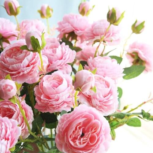 8.5cm 2PCS Peony Head Silk Artificial Flower Wedding Home Decor DIY Wreath Scrapbook Gift Box Flower Party decoration