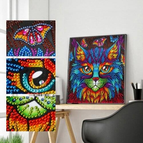 5D DIY Diamond Painting Full Square Cat Cross Stitch Embroidery Diamond Mosaic Animal Picture of Rhinestones Home Decor navidad