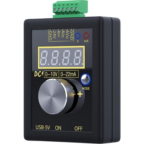 Analog 0-5V 0-10V 4-20mA Signal Generator Rechargeable Battery Pocket Adjustable Voltage Current Simulator Calibrator SG-002