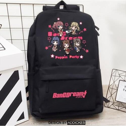 Anime BanG Dream! Cosplay Poppins Party Cartoon Girls Student School Bags Laptop Travel Rucksack Fashion Schoolbag Gift Outdoor