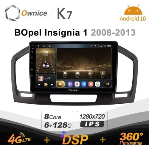 K7 Ownice 6G+128G Android 10.0 Car Radio For Buick Regal For Opel Insignia 1 2009 - 2013 Multimedia 4G LTE GPS Navi 360 BT 5.0
