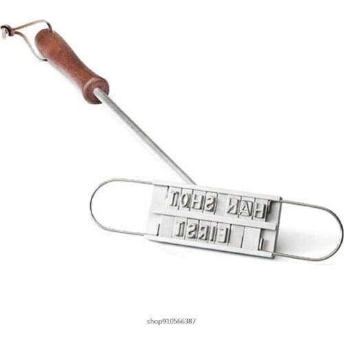 BBQ Branding Iron with Changeable Letters Perfect for Branding Steaks Burgers Chicken Meat Barbecue Steak Names Gadgets Dropship