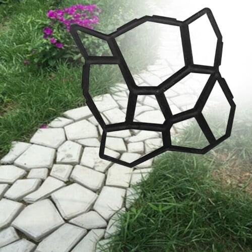 Artificial DIY Garden Stone Road Maker Concrete Mold Manual Paving Cement 9Grids