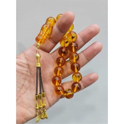 Islamic Tasbih Muslim Rosary Beads 33 Prayer Rosary For Men Bracelet For Men Accessory amber oltu amber stone Handmade Turkey
