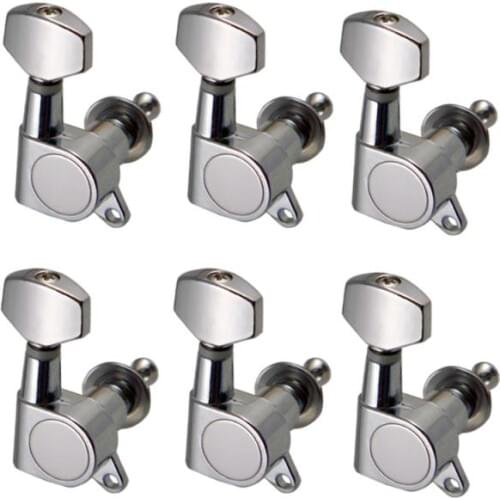 6 Pcs Zinc Alloy Guitar Sealed String Tuning Pegs Machine Heads Accessories for Acoustic Electric Guitar Parts 6R