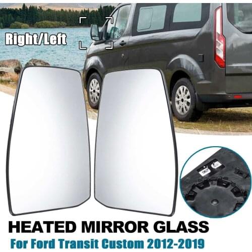 Left/Right Anti-fog Heated Rearview Wing Mirror Glass For Ford Transit Custom 2012 2013 2014 2015 2016 2017 2018 2019