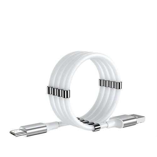 Magnetic Charging Cable, USB Type-C Charging Cable, USB-C Cable, Absorption Data Cord, Retractable Cable, Compatible with Galaxy