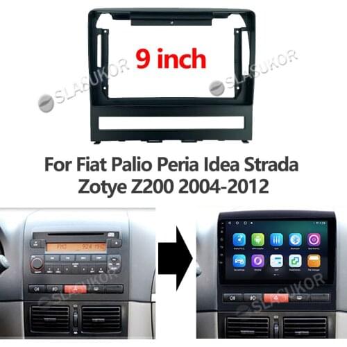 Android Radio For Fiat Palio Peria Idea Strada Zotye Z200 2004-2012 Power Wiring Harness 2din Car stereo dvd Multimedia Frame