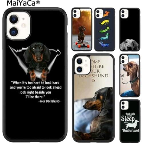MaiYaCa Dachshund Doberman Dog Phone Case Cover For iPhone SE 6s 7 8 plus X XR XS 11 12 pro max Samsung Galaxy S8 S9 S10 shell