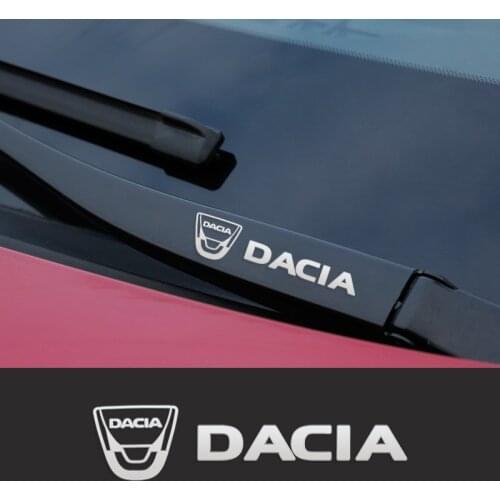 Car Metal Emblem Window Wiper Stickers Reflective Decor Decals For Dacia Duster Logan Sandero Lodgy Car Styling