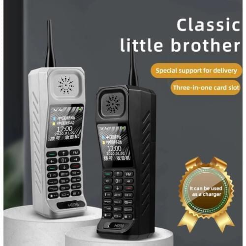 Cellphone H999 Dual SIM Classic Little Loud Speaker Power Bank Strong Torch Vibration Video Russian Key Mobile Phone Mini KR999