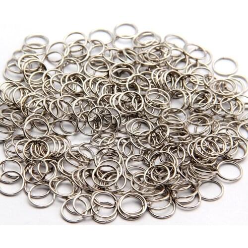 Wholesale Cheap Price 4/5/6/8/10/12 mm Jewelry Making Rhodium Open Jump Rings & Split Rings DIY Handmade Accessories Connector