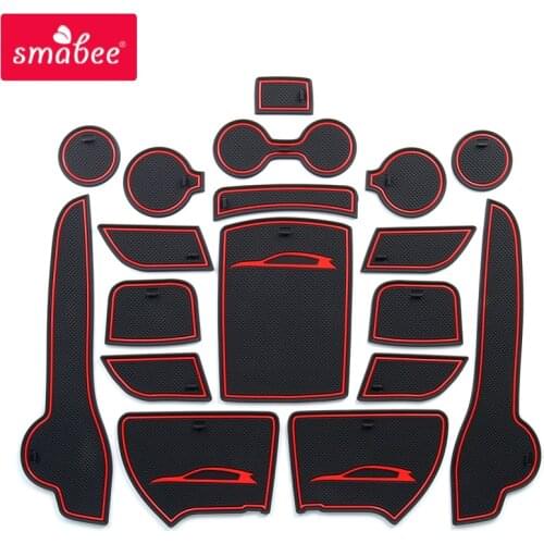 Smabee Anti-Slip Gate Slot Mat For KIA SPORTAGE QL 2016 2017 2018 2019 QL 4th Gen Accessories Rubber Cup Holders Non-slip mats