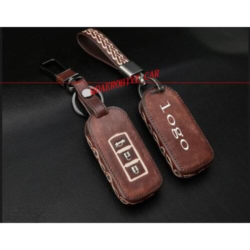QDAEROHIVE genuine leather car Key Case Cover For Mitsubishi Outlander ASX 2018-2019