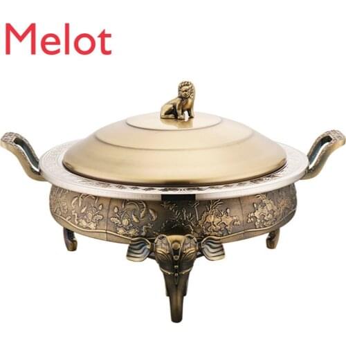 Featured Tableware Antique Copper Creative Small Hot Pot Solid Alcohol Stove Household Griddle Pot Tripod Commercial Cooking Pot