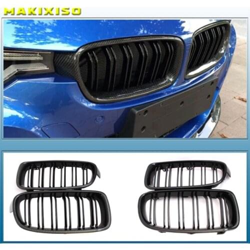 1Pair Gloss Black Front Grille/Grilles Kidney For BMW 3-Series F30 F31 F35 2012-2017 Car Styling
