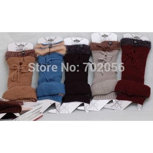 Strappy Mesh Leg Warmers Ballet Dance Warm up knitted booty Gaiters Boot Cuffs Boot Covers#3652