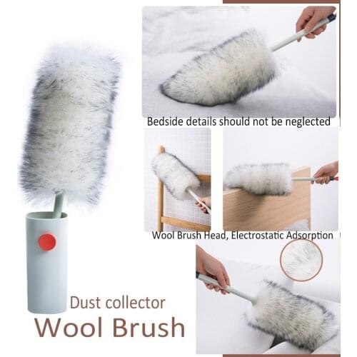 Dust Brush Cleaning Duster Dust Cleaner Handle Wool Duster Brush Static Anti Magic Household Cleaning Tools for dust broom