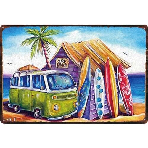 Tiki Bar Tin Signs Metal Plate Wall Pub Kitchen Restaurant Home Art Decor Vintage Iron Poster Cuadros DU-3032