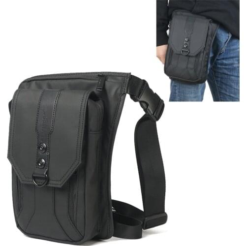 Motorcycle Rider Leg Drop Bag Fanny Pack Men Travel Messenger Cross Body Waterproof Male Nylon Belt Pack Hip Thigh Waist Bags