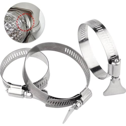 15pcs Hose Clip 9-16mm 14-27mm 27-51mm Adjustable Stainless Steel Pipe Tube Clamp for Plumbing Automotive Mechanical Application