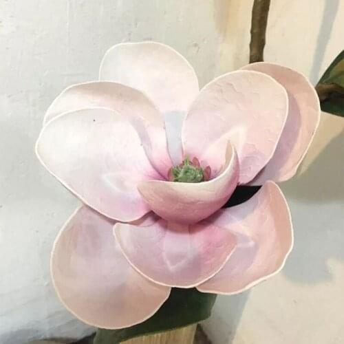 PU simulation single magnolia branch home decor display fake magnolia flower for wedding hotel deocoration Kapok branch