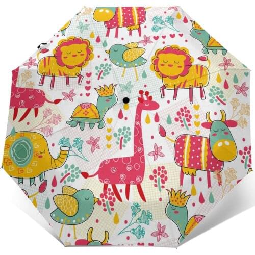 Sunny Umbrella Animals Colorful Style Automatic folding portable men women umbrella Sunscreen rain Windproof beach parasol