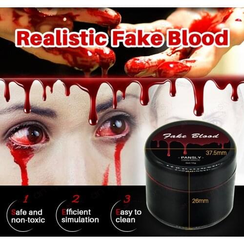 1Pcs Halloween Cosplay Makeup Horrifying Fake Blood Wounds Scars Bruises Face Body Paint Pigment Party Personalized Costume
