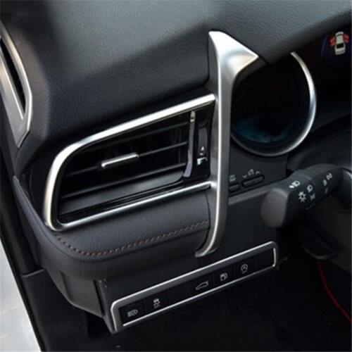 1PC Matte Silver ABS Chrome Car Air Conditioner Vent Outlet Cover Trim Molding For Camry 2018 Car Styling Accessories