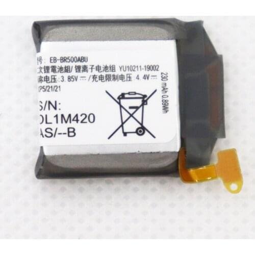 2pcs/lot 230mAh EB-BR500ABU Battery for Samsung Galaxy Watch Active SM-R500 Replacement Batteries