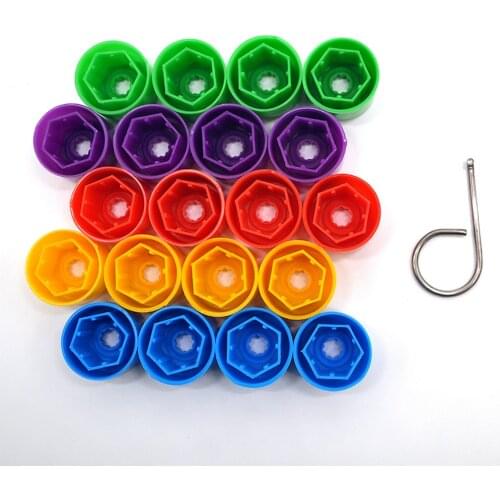 20Pcs Car Wheel Nut Caps Bolt Rims Special Socket Auto Hub Screw Cover Protection 17mm Car Styling Exterior Decoration for VW