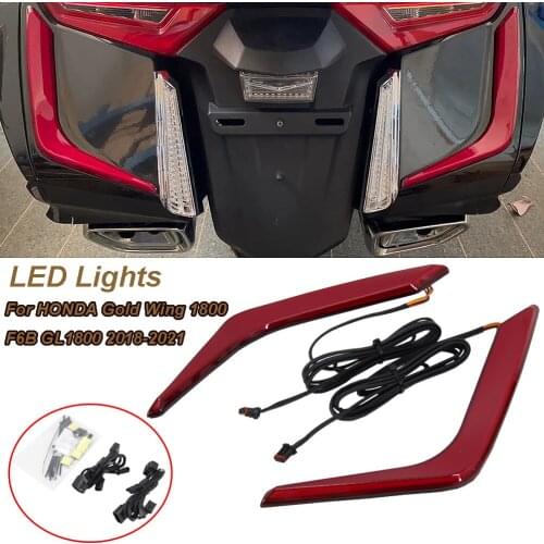2018 2019 2020 2021 Motorcycle LED Rear Saddlebag Accents Lights Decorative Turn Signal For Honda Gold Wing GL 1800 F6B GL1800