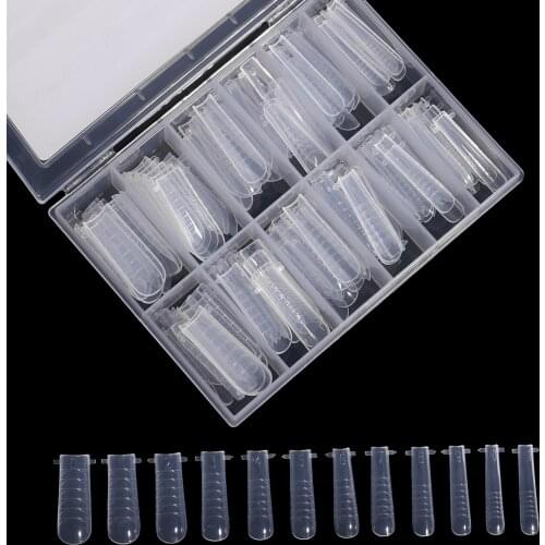 240Pcs Dual Forms Nail System Full Cover Diy Nails Accessoires Manicure Tools Top Arched Nail Extension Upper Forms for Nails