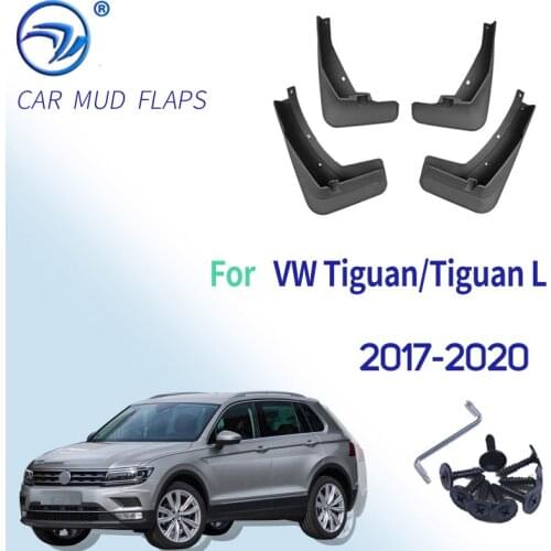 4Pcs Car Mudflaps Front Rear Mud Flaps Mudguards Splash Guards Fender Flares for VW Tiguan/Tiguan L 2017 2018