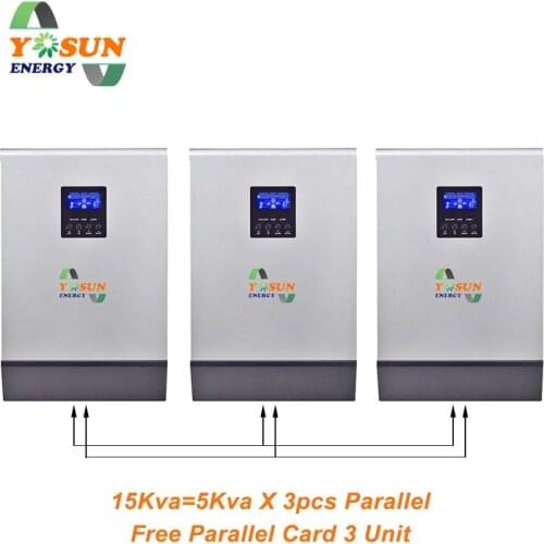 4000W 16000W PWM Solar Inverter 5Kva~20Kva Inverter 48V 230Vac Pure Sine Wave Inverter 50A Off Grid Inverter 60A Battery Charger