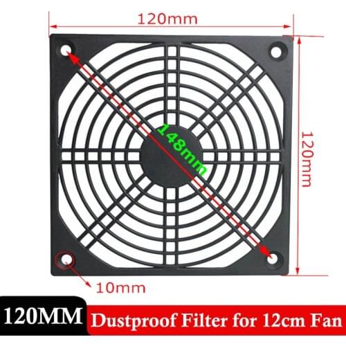 8 pcs Gdstime 120mm Computer Mesh Plastic PC Fan Dust Filter 12cm Dustproof Cover Protective Net for 120x120mm 12cm Case Cooler