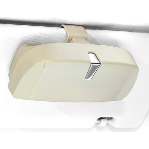 Car Sun Visor Glasses Case Holder, Eye Sunglasses Storage Rack With Ticket Card Holder-suitable For All Car Models