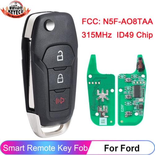 KEYECU Replacement Flip Remote Key Fob 315MHz for Ford F150 F250 F350 15-19 FCC: N5F-A08TAA