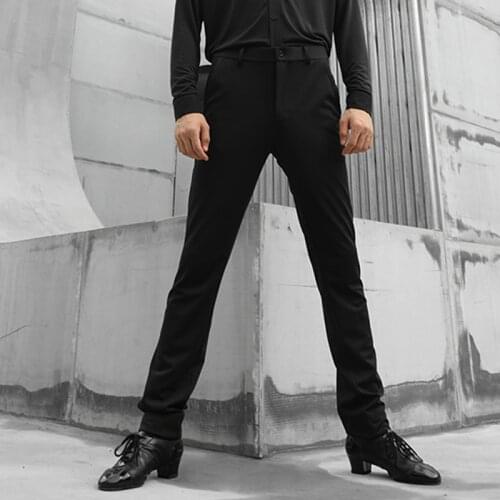 New Latin Dance Pants MenS Slim Fit Trousers Cha Cha Rumba Samba Male Adult Dancing Competition Stage Performance Wear DNV13792