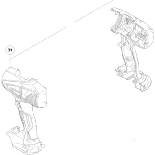 SHELL for HIKOKI DS14DBEL DV14DBEL 335956